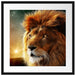 Löwe Abstrakt Art Passepartout Quadratisch 55x55
