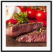 Saftiges Pfeffer Steak Passepartout Quadratisch 70x70