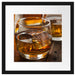 Goldgelber Whiskey Passepartout Quadratisch 40x40