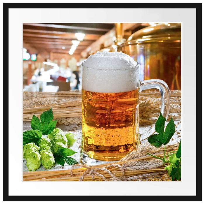 Deutsches frisches Bier Passepartout Quadratisch 70x70