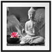 Buddha mit Seerose Passepartout Quadratisch 55x55