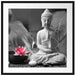 Buddha mit Seerose Passepartout Quadratisch 70x70