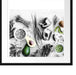 Gemüse und Obst Vielfalt Passepartout Quadratisch 55x55