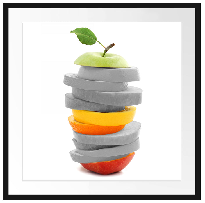 schöner Fruchtscheibenturm Passepartout Quadratisch 70x70