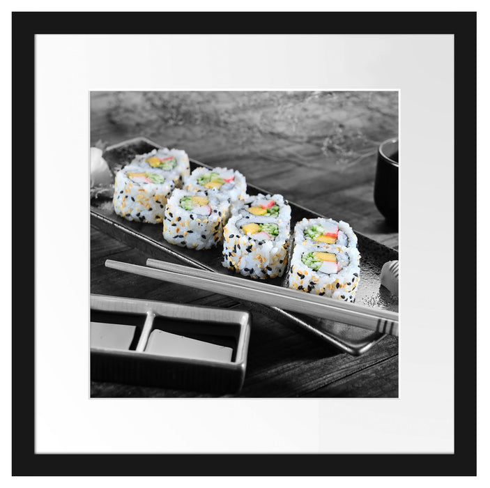 Inside Out Sushi Rollen Passepartout Quadratisch 40x40