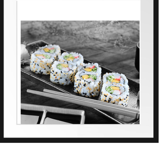 Inside Out Sushi Rollen Passepartout Quadratisch 55x55