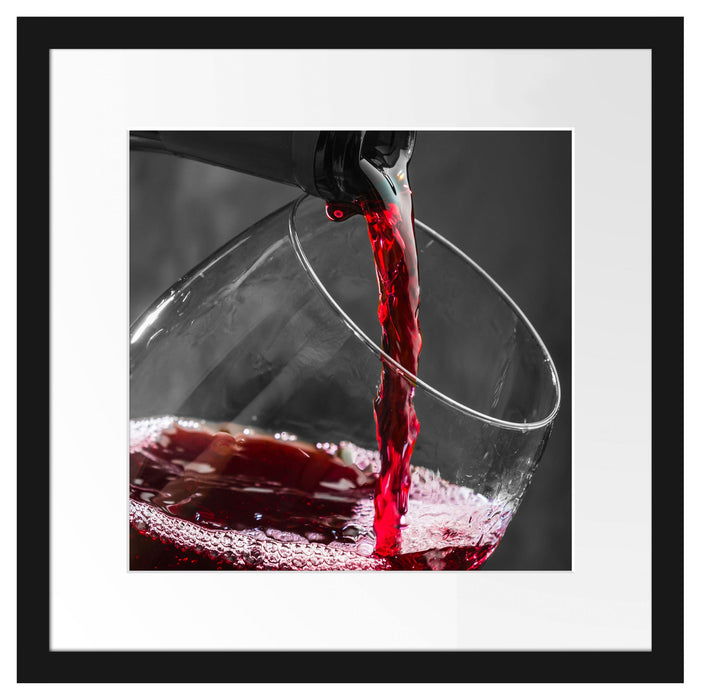 köstlicher Rotwein Passepartout Quadratisch 40x40