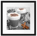 heiße Schokolade und Kaffee Passepartout Quadratisch 40x40