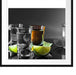 Tequila Shots mit Limetten Passepartout Quadratisch 70x70