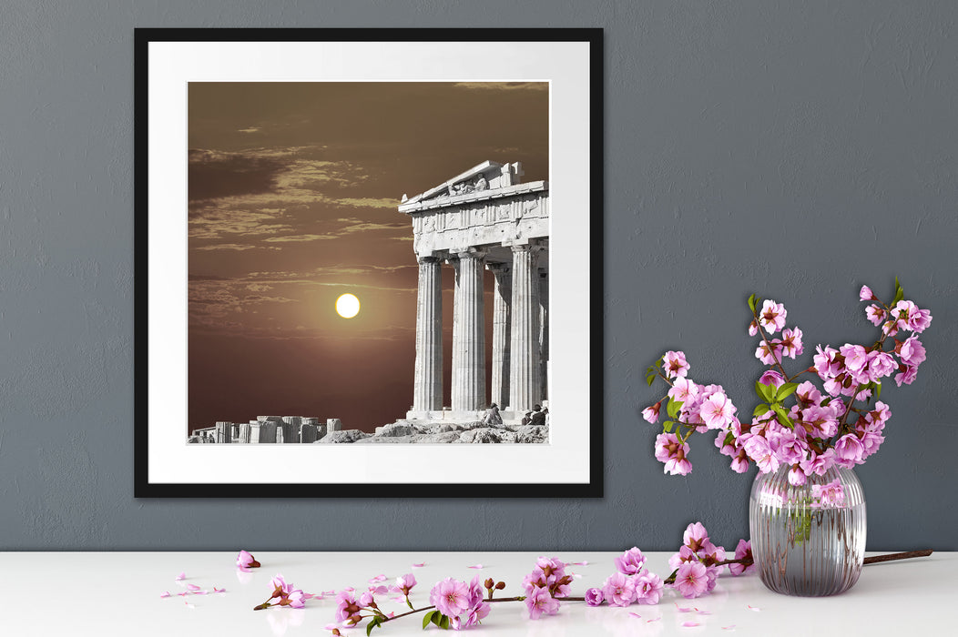 schöner Tempel der Athene Quadratisch Passepartout Dekovorschlag