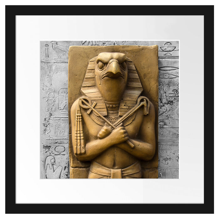 Horus der ägyptische Gott Passepartout Quadratisch 40x40