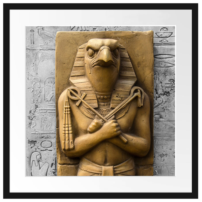 Horus der ägyptische Gott Passepartout Quadratisch 55x55