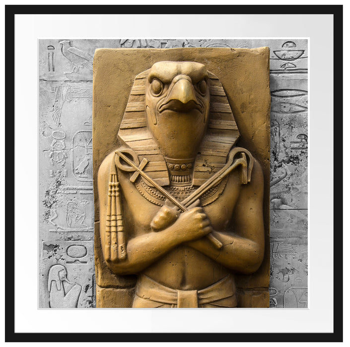 Horus der ägyptische Gott Passepartout Quadratisch 70x70