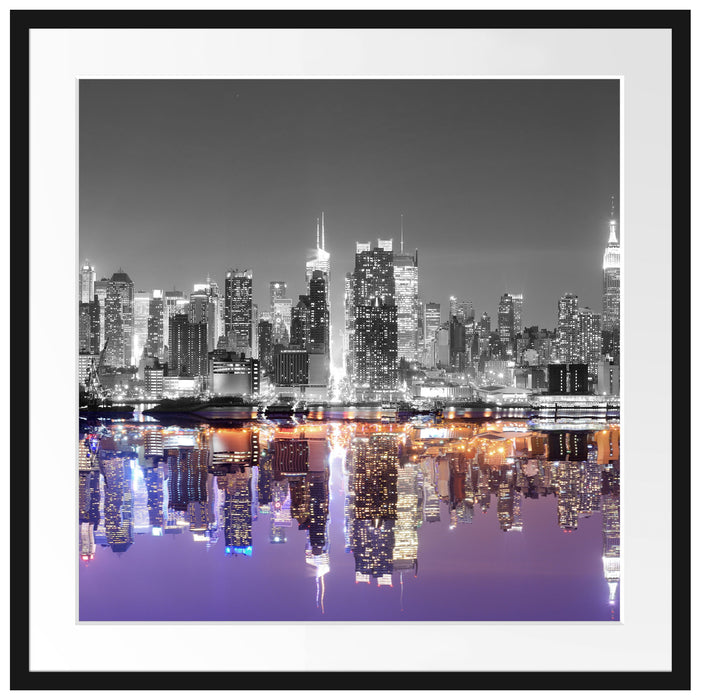 Manhattan Skyline Passepartout Quadratisch 70x70