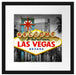 Ortseingangsschild Las Vegas Passepartout Quadratisch 40x40