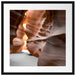 Durchgang im Antelope Canyon Passepartout Quadratisch 55x55