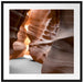 Durchgang im Antelope Canyon Passepartout Quadratisch 70x70