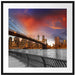 Brooklyn Bridge in New York Passepartout Quadratisch 70x70