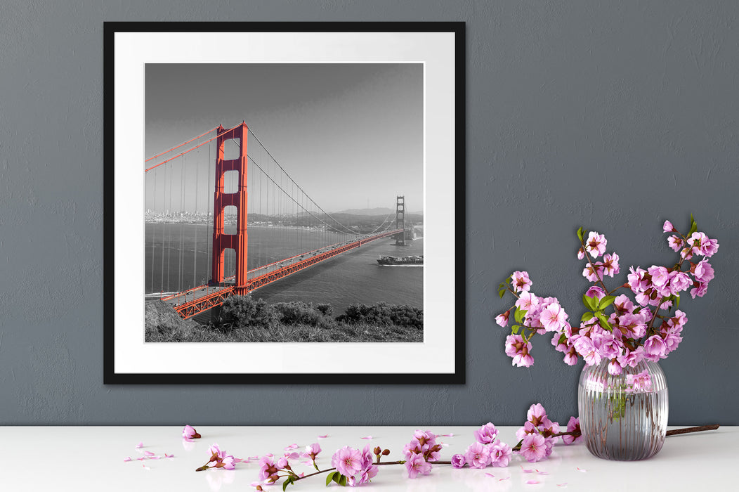eindrucksvolle Golden Gate Bridge Quadratisch Passepartout Dekovorschlag