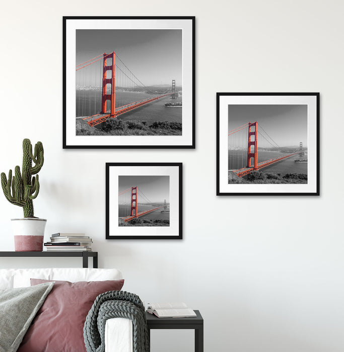 eindrucksvolle Golden Gate Bridge Quadratisch Passepartout Wohnzimmer