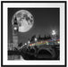 Big Ben mit Mond London Passepartout Quadratisch 70x70