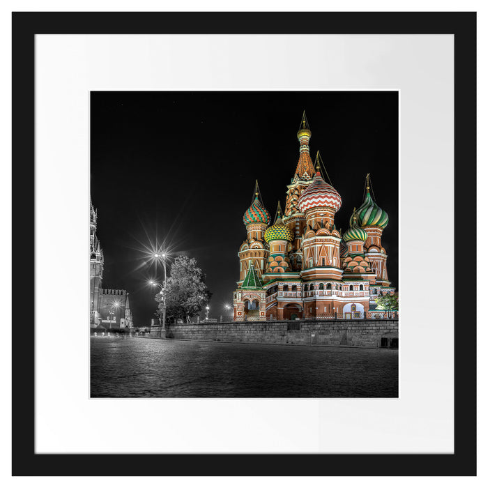 Basilius Kathedrale in Moskau Passepartout Quadratisch 40x40