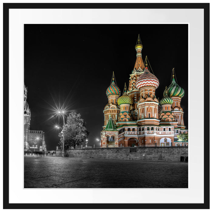 Basilius Kathedrale in Moskau Passepartout Quadratisch 70x70