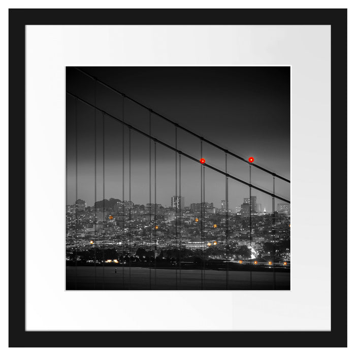 Skyline von San Francisco Passepartout Quadratisch 40x40