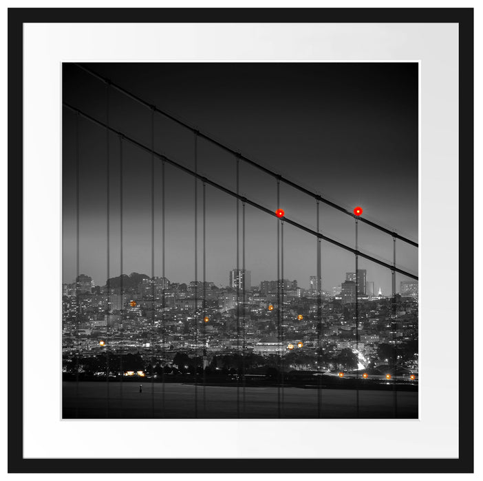 Skyline von San Francisco Passepartout Quadratisch 55x55