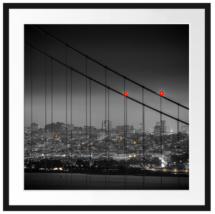 Skyline von San Francisco Passepartout Quadratisch 70x70