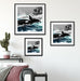 schöne Orcas vor Insel Quadratisch Passepartout Wohnzimmer