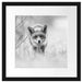 hübscher schleichender Fuchs Passepartout Quadratisch 40x40