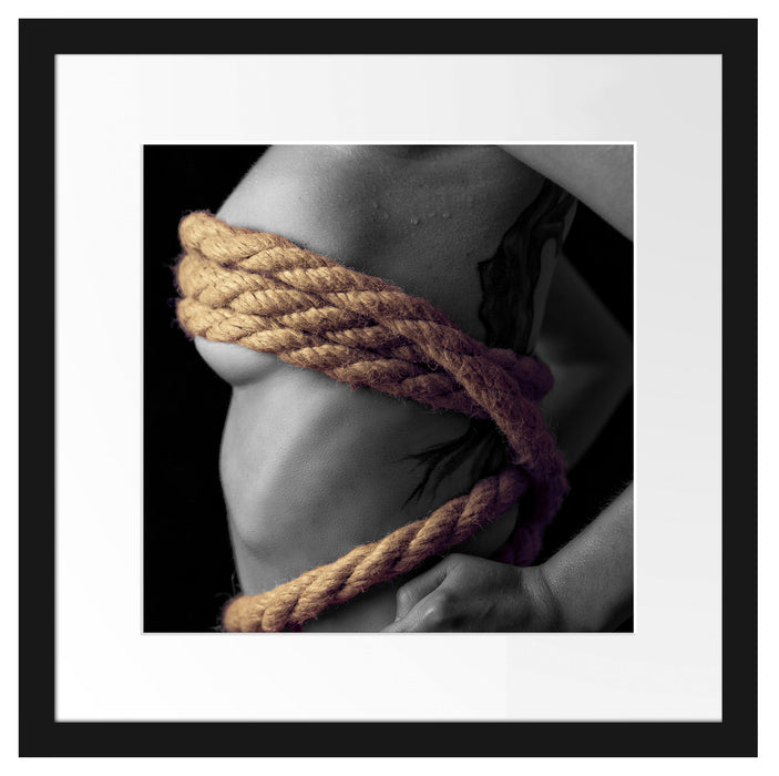 Gefesselte Dame Passepartout Quadratisch 40x40