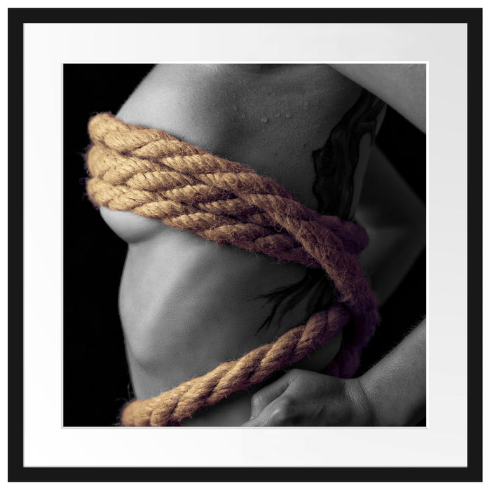 Gefesselte Dame Passepartout Quadratisch 55x55