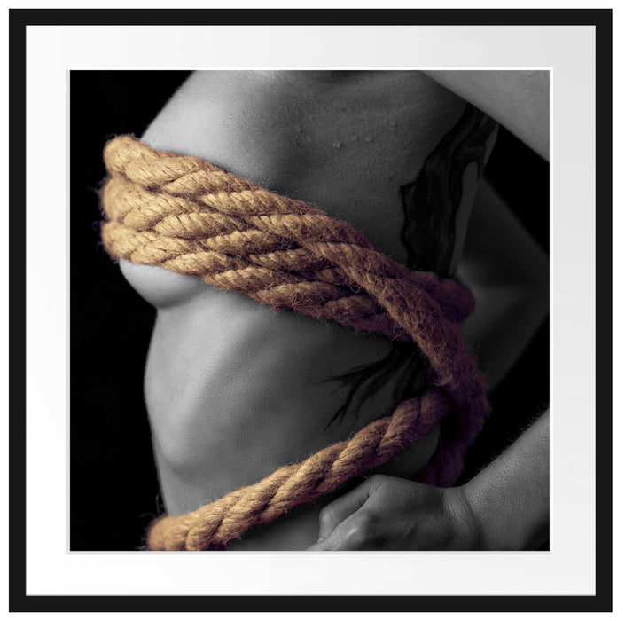 Gefesselte Dame Passepartout Quadratisch 70x70