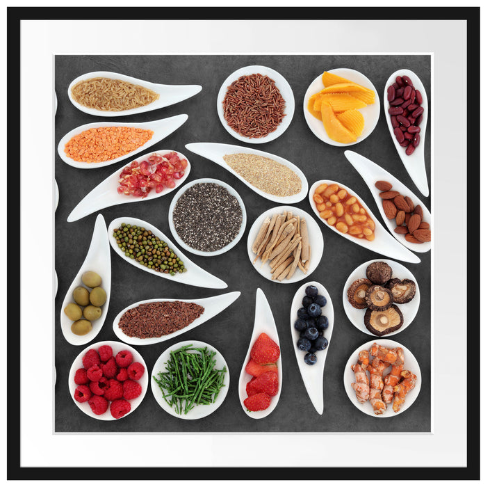 Früchte und Hülsenfrüchte Passepartout Quadratisch 70x70