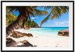 Palmenstrand Seychellen Passepartout 100x70
