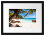 Palmenstrand Seychellen Passepartout 38x30