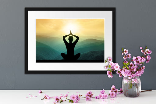 Yoga und Meditation Passepartout Wohnzimmer