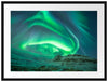 Nordlichter über Island Passepartout 80x60