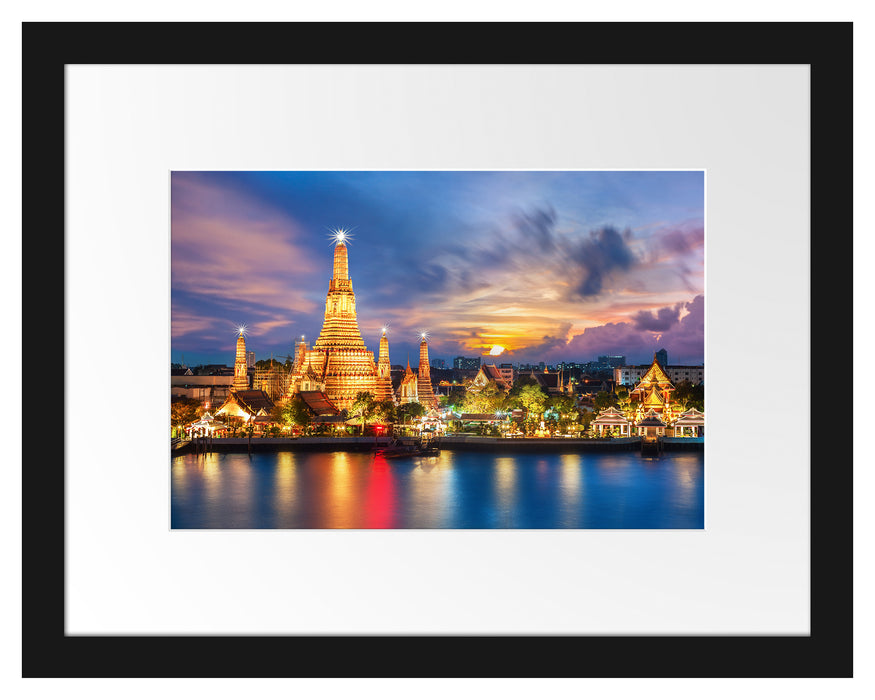 Tempel Bangkok Thailand Passepartout 38x30