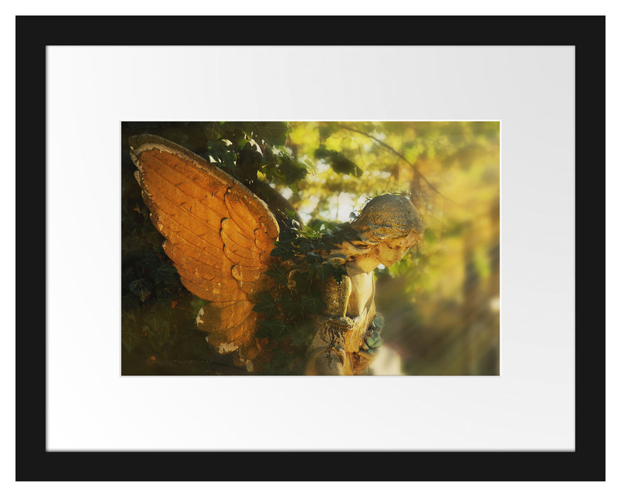 Goldenen Engel im Sonnenlicht Passepartout 38x30