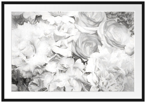 prachtvoller Blumenstrauss Kunst Passepartout 100x70
