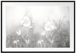 Schmetterling auf kleinen Blumen Passepartout 100x70