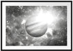 Planet Jupiter im Universum Kunst Passepartout 100x70