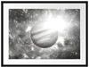 Planet Jupiter im Universum Kunst Passepartout 80x60