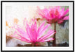 Lilafarbene Wasserlilie Kunst Passepartout 100x70