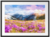 Berglandschaft Regenbogen Passepartout 80x60