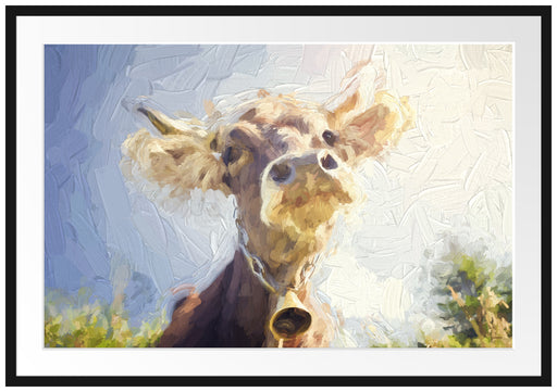 Portrait einer Kuh Passepartout 100x70