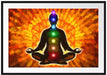 Meditation mit den 7 Chakren Kunst Passepartout 100x70